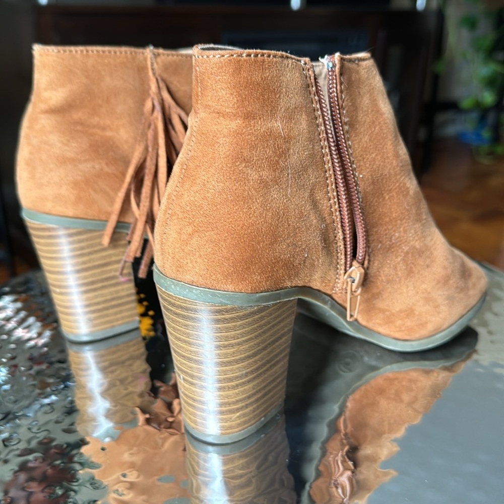 Open toed ankle boot